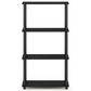HOMLUX Turn-N-Tube 4-Tier Multipurpose Shelf Display Rack in Americano and Black, , large