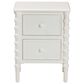Baxton Studio Malinda 2-Drawer End Table with Spindle Legs in White, , large