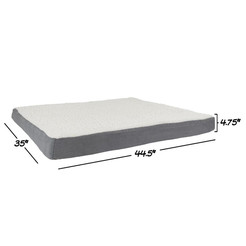 Timberlake Petmaker Small Orthopedic Sherpa Top Pet Bed in Gray, , large