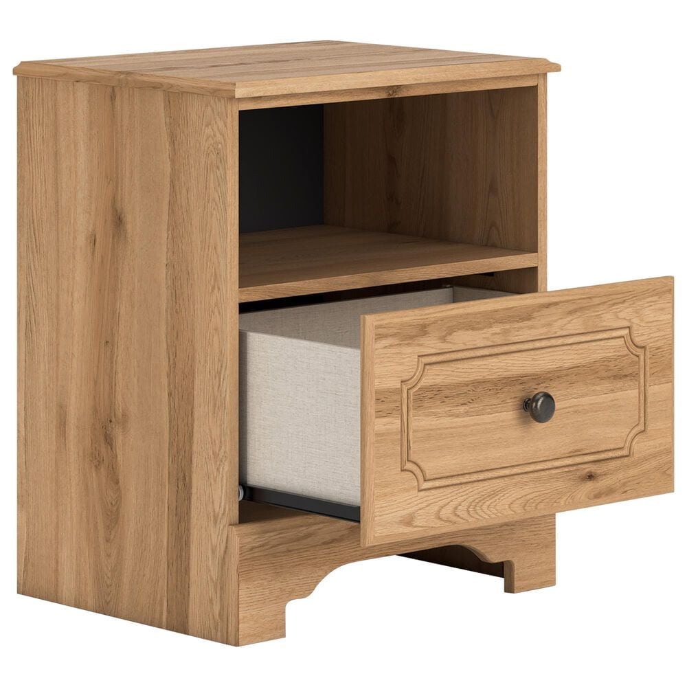 Ashley Aleaport 1-Drawer Nightstand in Warm Brown, , large