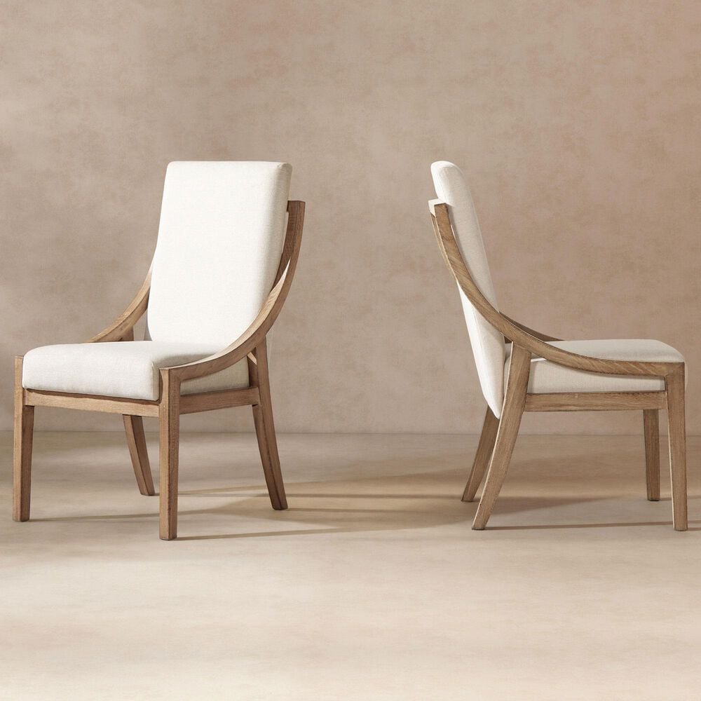 Jennifer Taylor Home Lennox Upholstered Side Chair in Soft Flax Light Beige (Set of 2), , large