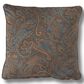 K & K Interiors 20" Square Throw Pillow in Brown and Blue, , large