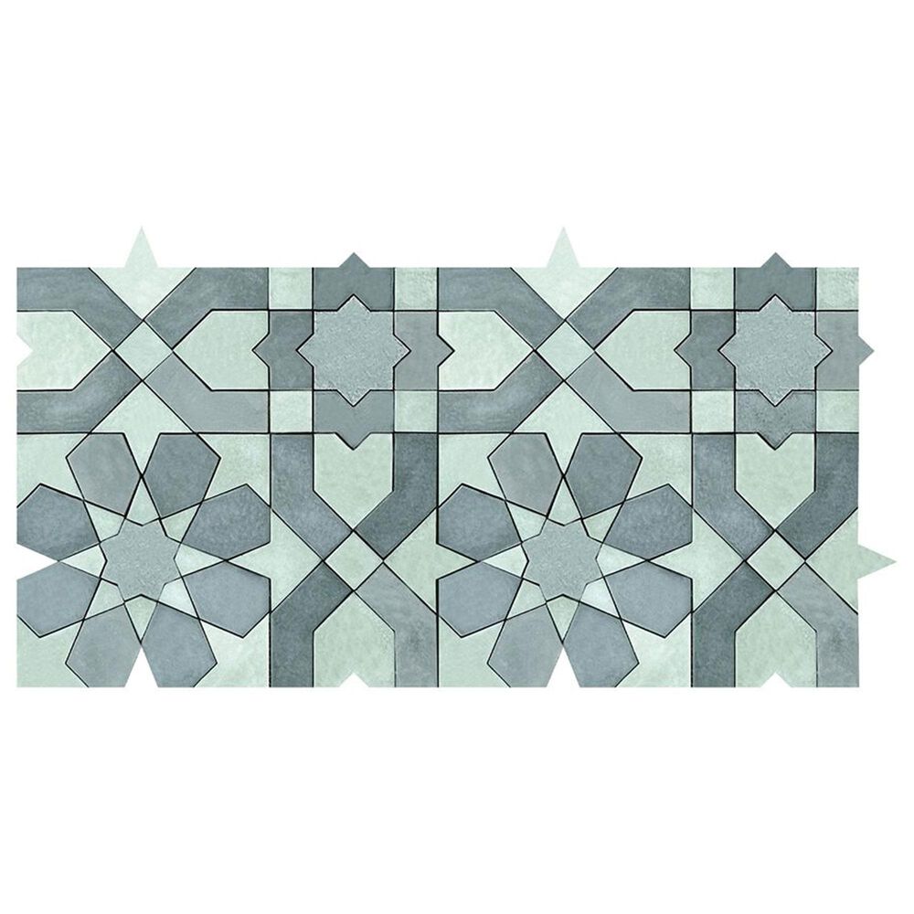 Soho Studio Alpana Fes Ocean 7.87" x 15.74" Cement and Lava Stone Mosaic Sheet, , large