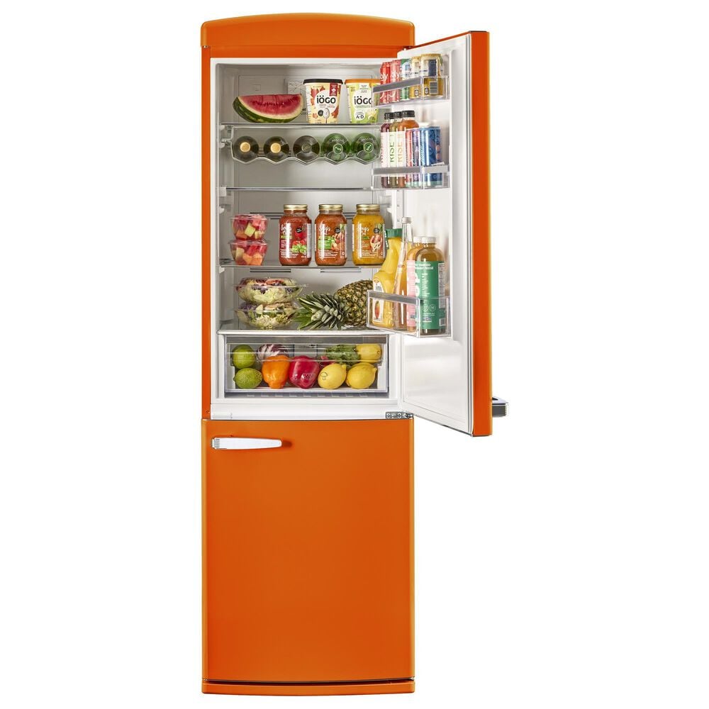 Unique Appliances Classic Retro 12 Cu. Ft. Bottom Freezer Regfrigerator In Creamsicle Orange, , large