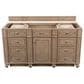 James Martin Vanities Bristol 60" Single Bathroom Vanity in Whitewashed Walnut with 3 cm Lime Delight Quartz Top and Rectangular Sink, , large