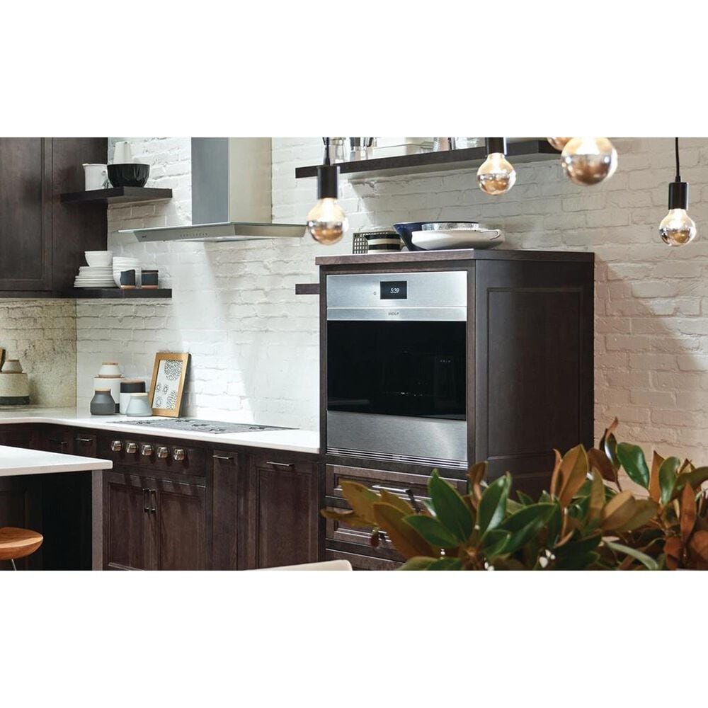 Wolf 30&quot; M Series Contemporary Built-In Single Electric Wall Oven with Convection in Stainless Steel, , large