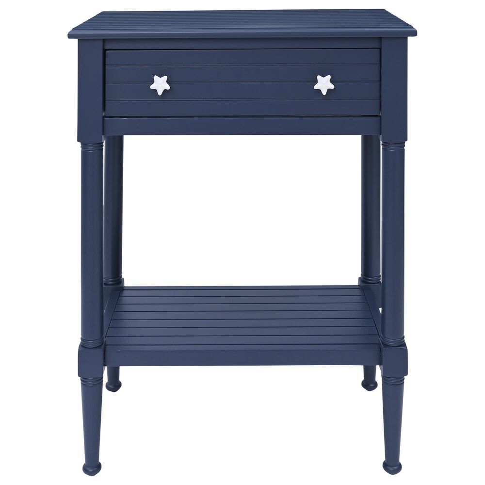 Linon Home Decor Seaboard Accent Table in Navy, , large