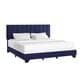 Richlands Furniture Reece King Upholstered Panel Bed in Sapphire Blue, , large