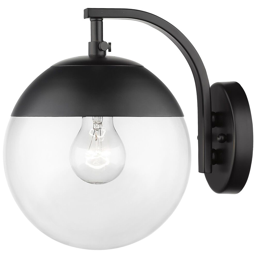 Golden Lighting Dixon 1-Light Wall Sconce in Matte Black, , large