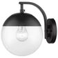 Golden Lighting Dixon 1-Light Wall Sconce in Matte Black, , large