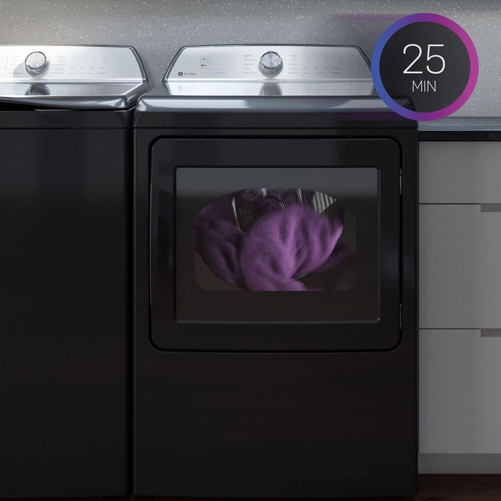 GE Profile 7.4 Cu. Ft. Electric Dryer with Sanitize Cycle and Sensor Dry in Diamond Gray, , large