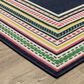 Oriental Weavers Havana HAV06 Navy and Multicolor 6"7" x 9"2" Indoor/Outdoor Area Rug, , large