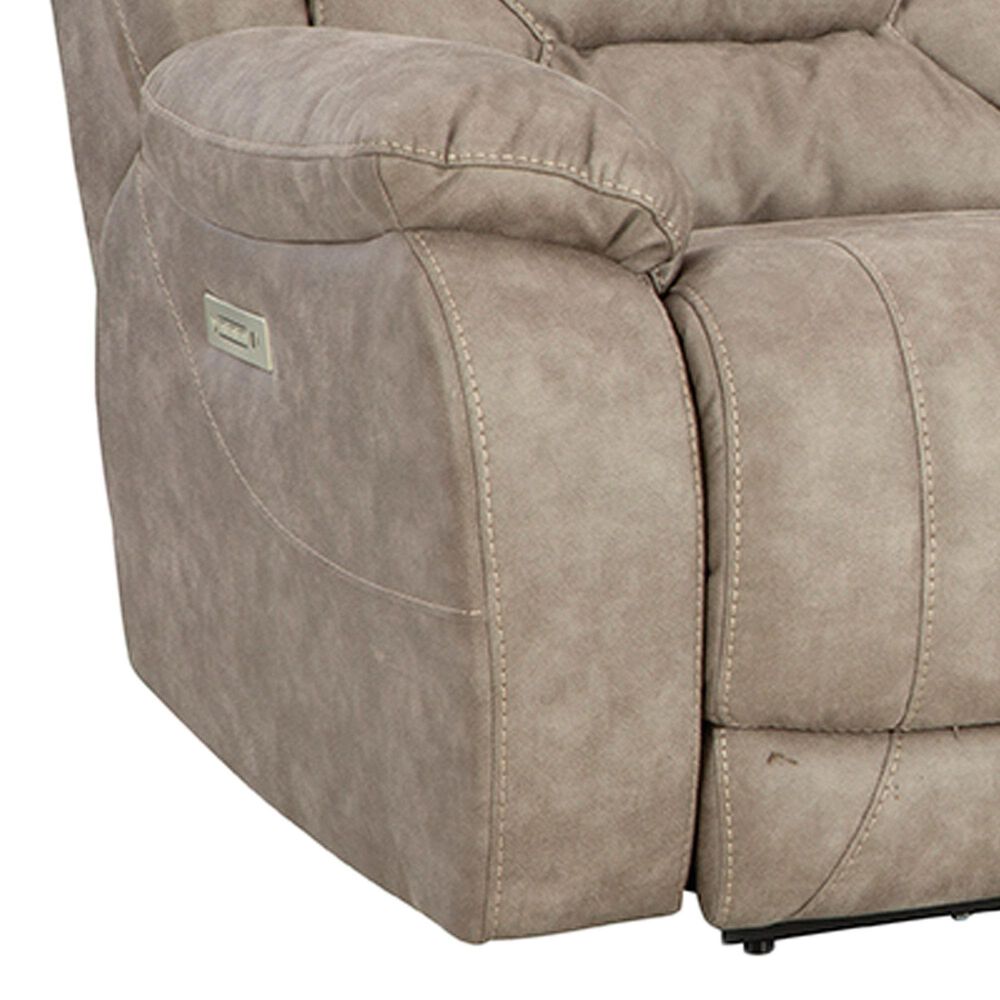Homestretch Skywalker Power Double Reclining Sofa in Fog, , large