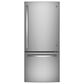 GE Appliances 21 Cu. Ft. Bottom-Freezer Refrigerator with Icemaker in Fingerprint Resistant Stainless Steel, , large