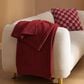 Sunday Citizen Checkerboard 20" Square Throw Pillow in Pomegranate and Rose, , large