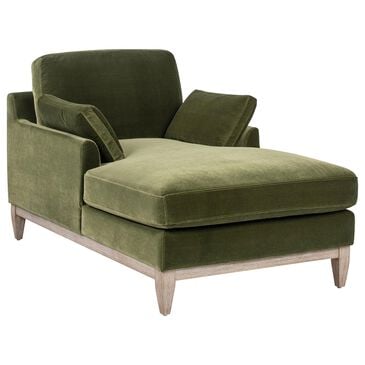 Jennifer Taylor Home Pasadena Chaise Lounge Chair in Olive Green Velvet, , large