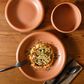 Gibson Home Corcisa Clay 12-Piece Stoneware Reactive Glaze Dinnerware Set in Burnt Apricot Terracotta, , large