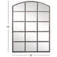 Maple and Jade 40" x 30" Arched Window Pane Wall Mirror in Matte Black, , large