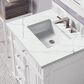 James Martin Vanities Bristol 30" Single Bathroom Vanity in Bright White with 3 cm Ethereal Noctis Quartz Top and Rectangular Sink, , large