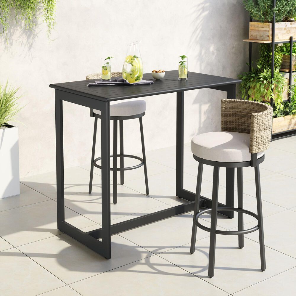 Zuo Modern Midnight Wave Bar Table in Black, , large