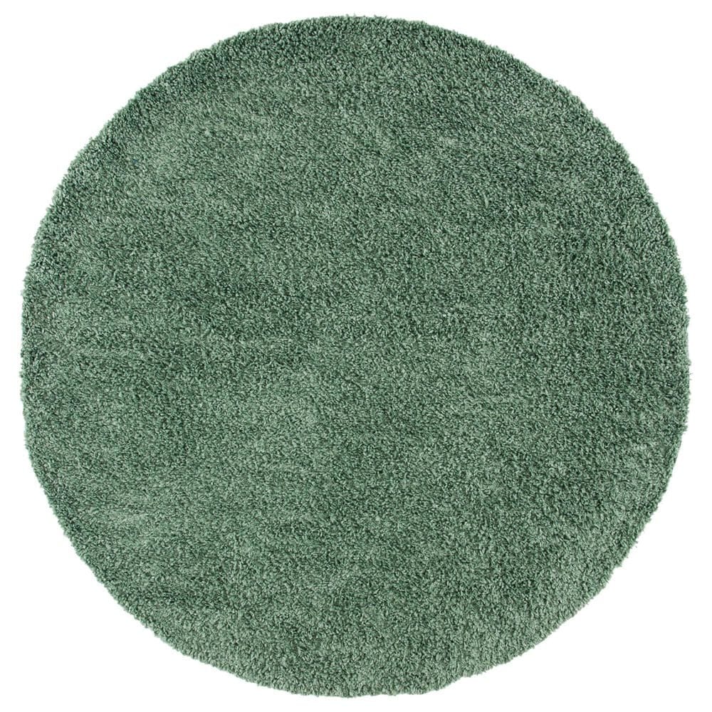 Safavieh August Shag 5" Round Green Area Rug, , large