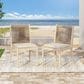 Hearth and Haven Cordoba Outdoor Dining Chair with Yellow Rope in Beige (Set of 2), , large