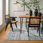 Surya Pompei 6" x 9" White, Black, Metallic Silver, Gray, Brown and Sky Blue Area Rug, , large