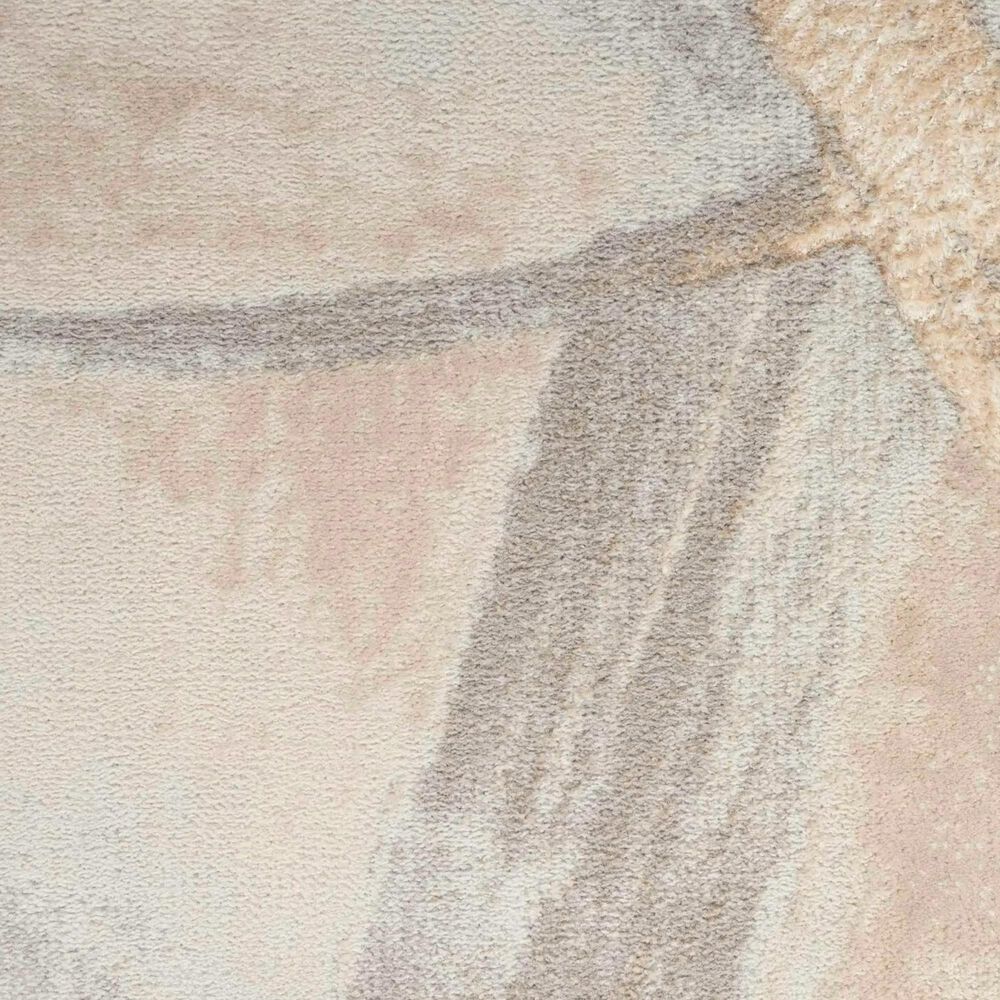 Nourison Brushstrokes 2&#39;2&quot; x 7&#39;6&quot; Beige and Grey Runner, , large