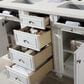 James Martin Vanities Bristol 60" Double Bathroom Vanity in Bright White with 3 cm Lime Delight Quartz Top and Rectangular Sinks, , large