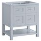 James Martin Vanities Breckenridge 30" Single Bathroom Vanity in Serenity Blue with 3 cm Eternal Jasmine Pearl Quartz Top and Rectangular Sink, , large