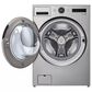 LG Front Load Washer and Gas Dryer with Pedestal in Stainless Still, , large