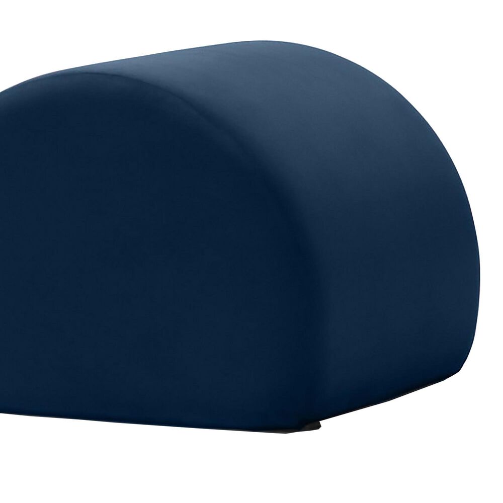 Jaxx Avana Chaise Lounge Yoga Chair in Ink Blue Velvet, , large