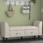 Golden Wave Furniture Emily 2-Drawer Storage Ottoman in Oatmeal, , large