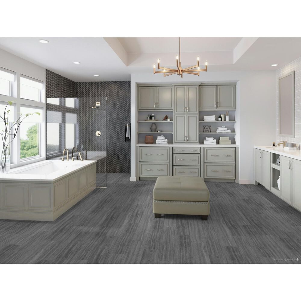 Fuzion SmartDrop Elite 7 Heathered Grey 7&quot; x 48&quot; Luxury Vinyl Plank, , large