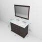 Lexora Home Dukes 48" Double Bathroom Vanity in Espresso with 2 cm White Quartz Top and Rectangular Sinks, , large