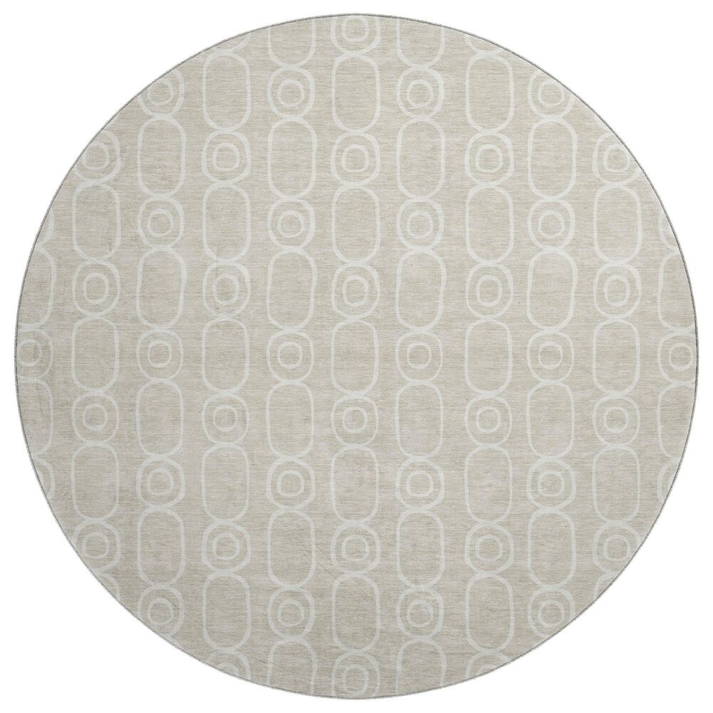 Dalyn Rug Company The Reserve TR6 Beige 8" Round Indoor/Outdoor Area Rug, , large