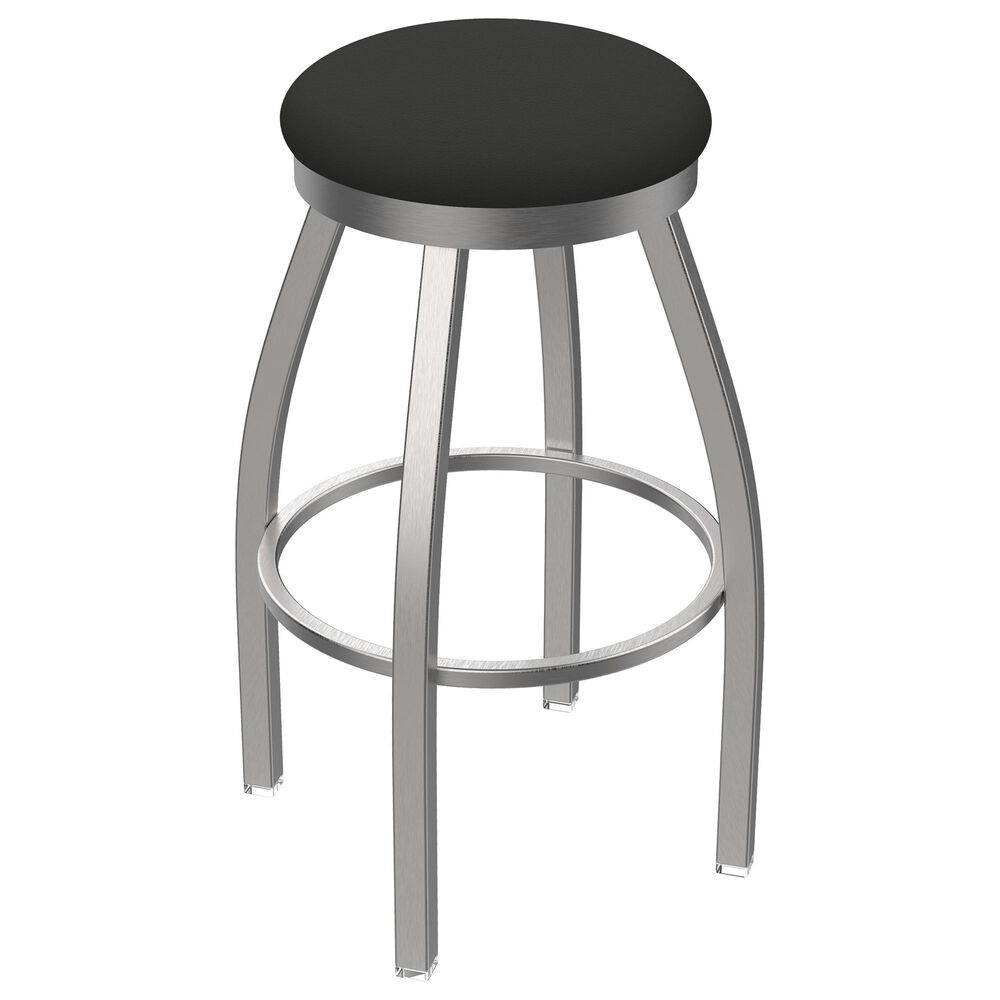 Holland Bar Stool 802 Misha 25" Swivel Counter Stool with Stainless and Canter Iron Seat, , large