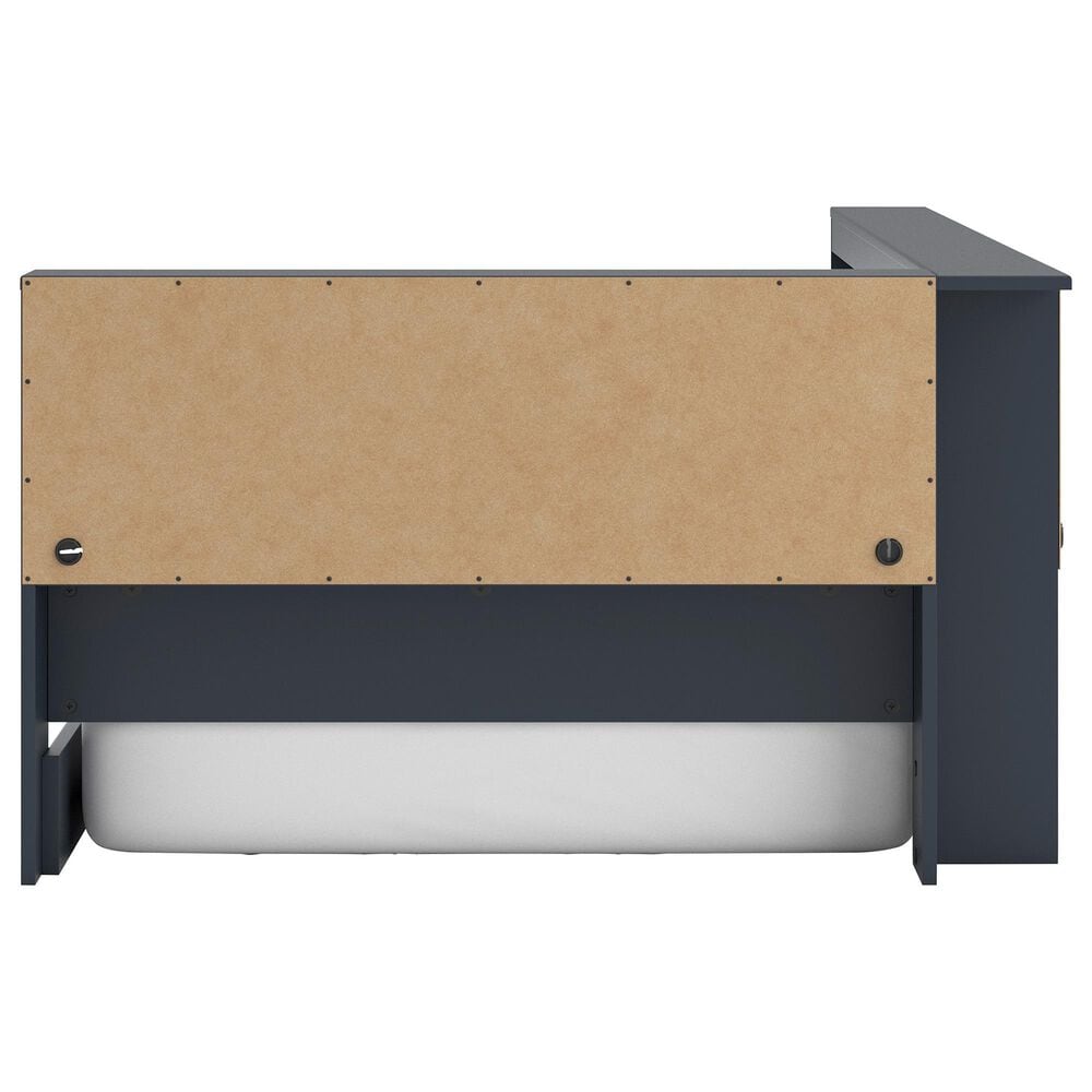 Ashley Simmenfort Twin Bookcase Storage Bed in Navy Blue, , large