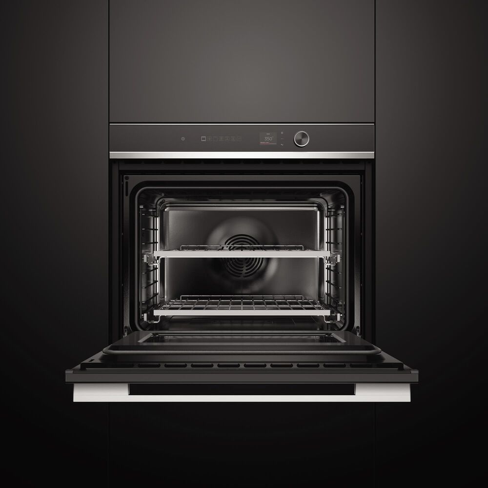 Fisher &amp; Paykel Series 7 30&quot; Contemporary Single Electric Wall Oven with 14 Functions in Stainless Steel and Black, , large