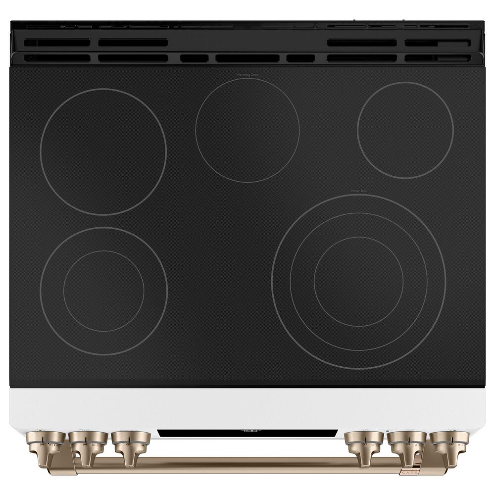 Cafe 5.7 Cu. Ft. Smart Slide-In, Front-Control, Radiant and Convection Range in Matte White, , large