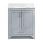 37B Lucerne 30" Single Bathroom Vanity in Soft Blue with Marble Top and Backsplash, , large