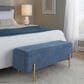 Lumisource Daniella Storage Bench with Blue Cushion in Gold, , large