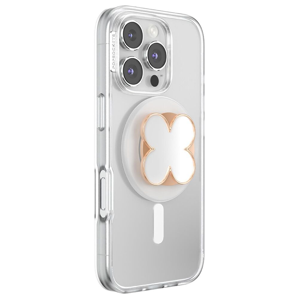 PopSockets MagSafe Circle PopGrip in Enamel Clover Rose Gold, , large