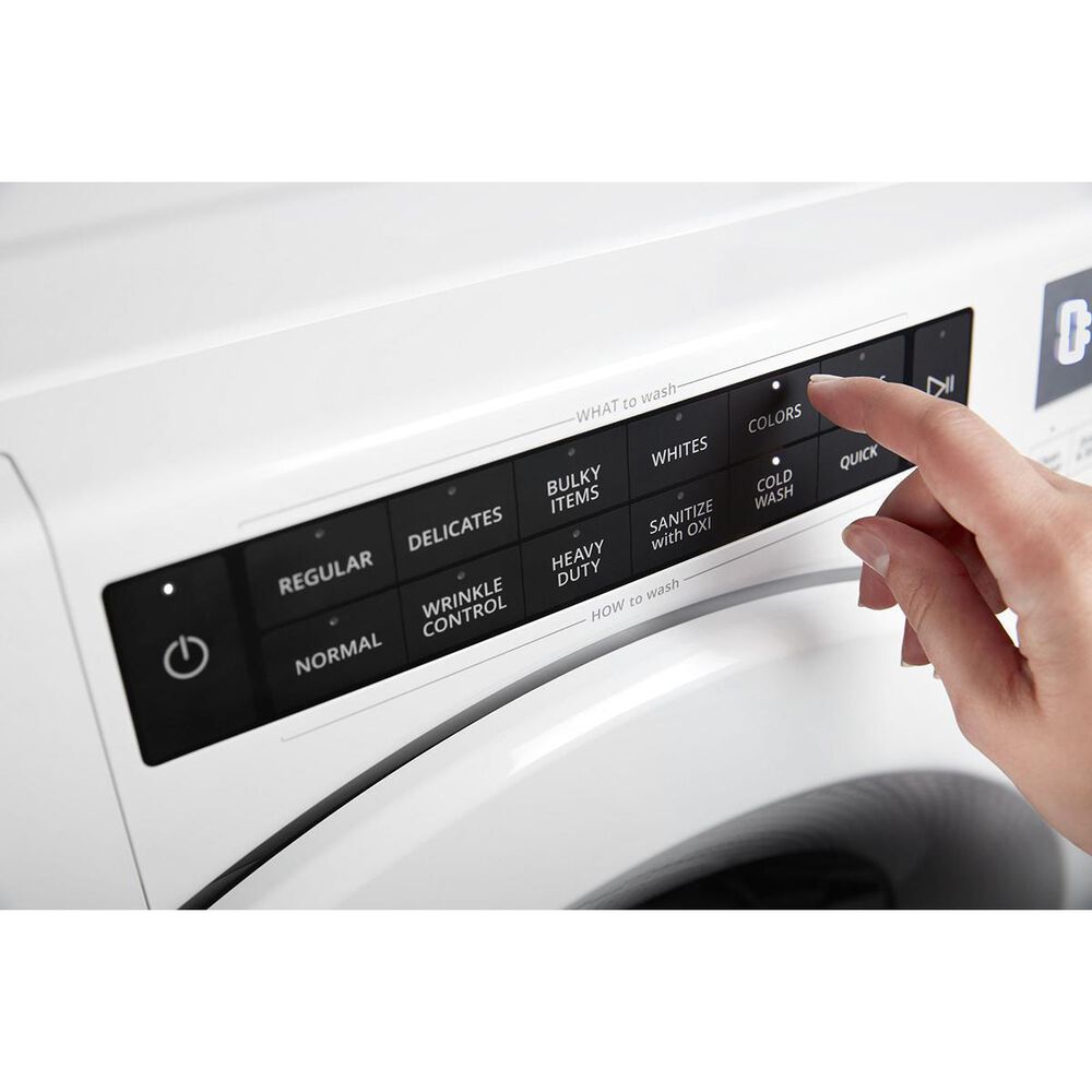 Whirlpool 5.0 Cu. Ft. Front Load Washer and 7.4 Cu. Ft. Gas Dryer Pair in White, , large