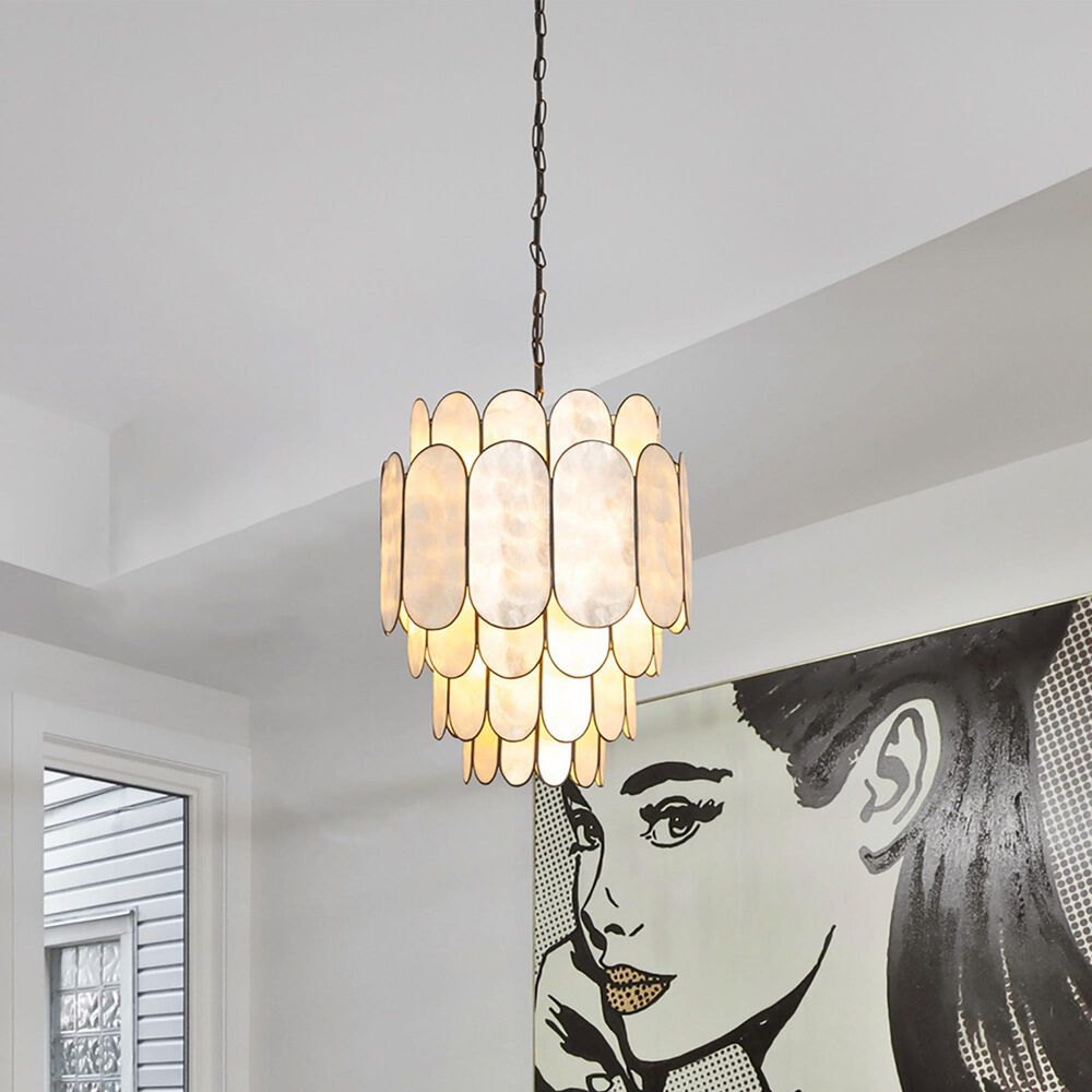 Creative Coop Gatsby 4-Tier Chandelier in Black, , large