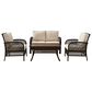 Crosley Furniture Tribeca 4-Piece Outdoor Conversation Set in Sand and Brown, , large