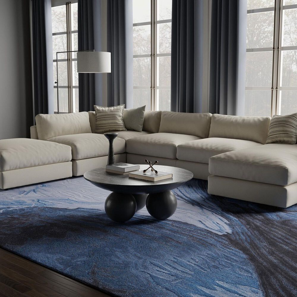 Feizy Rugs Kawai 9&#39; x 12&#39; Blue and Gray Area Rug, , large