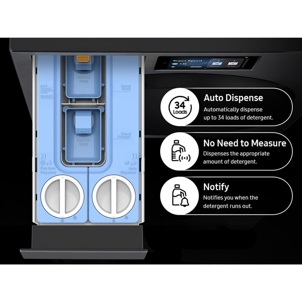 Samsung Bespoke 5.3 Cu. Ft. Front Load Washer in Dark Steel, , large