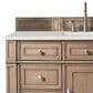 James Martin Vanities Bristol 48" Single Bathroom Vanity in Whitewashed Walnut with 3 cm Lime Delight Quartz Top and Rectangular Sink, , large