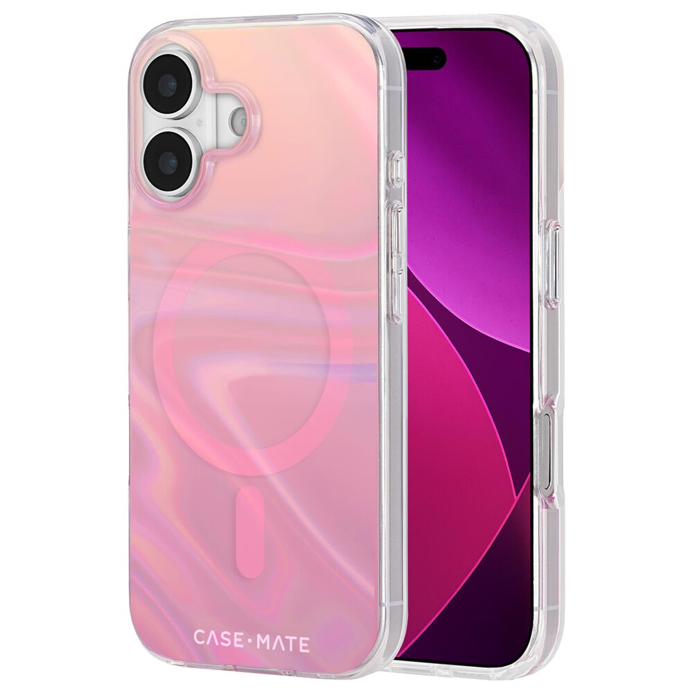 Case-Mate Peach Bubble MagSafe Case for iPhone 17 in Peach Iridescent, , large